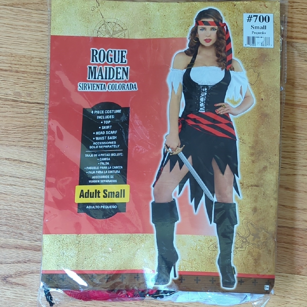 Rogue Maiden Pirate Costume - Black and Red